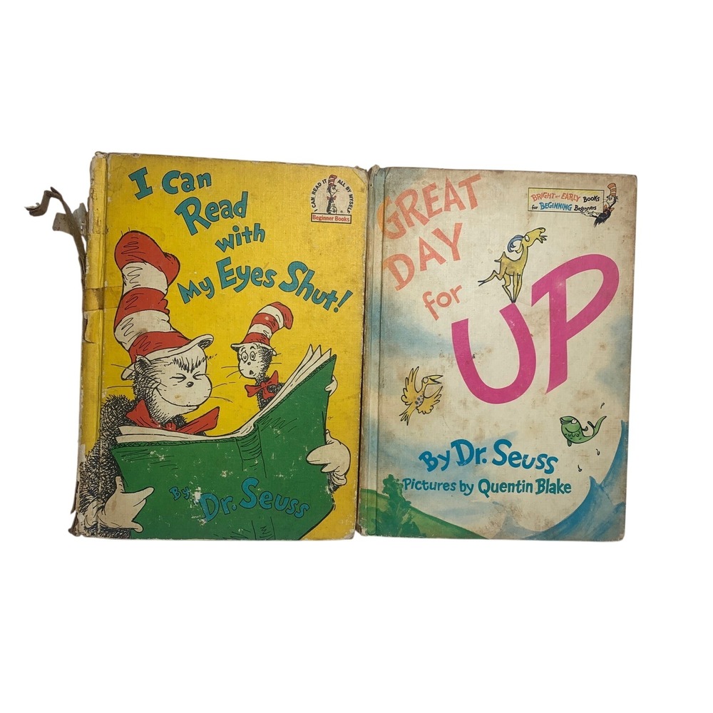 Dr Seuss Vintage Books I Can Read with My Eyes‎ Shut Great Day for UP Hardcover